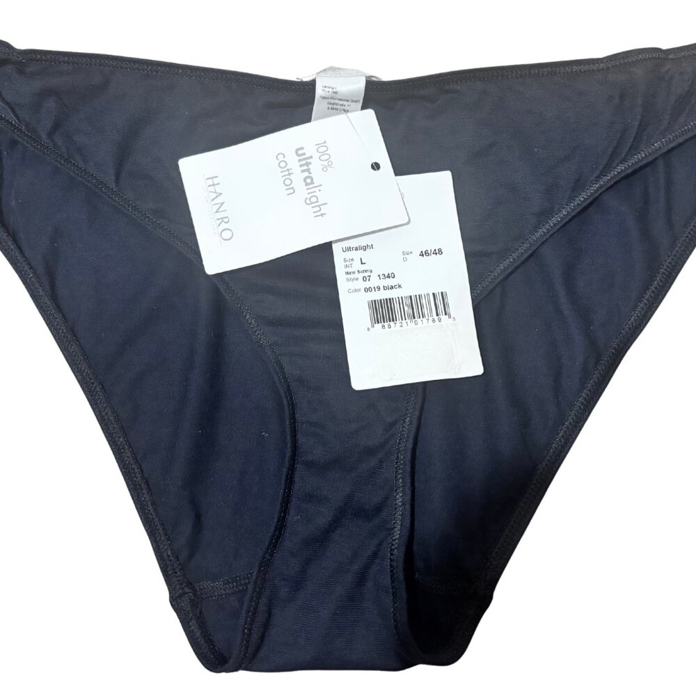 Hanro Women's Ultralight Bikini Panty in Black Size L - Picture 3 of 3